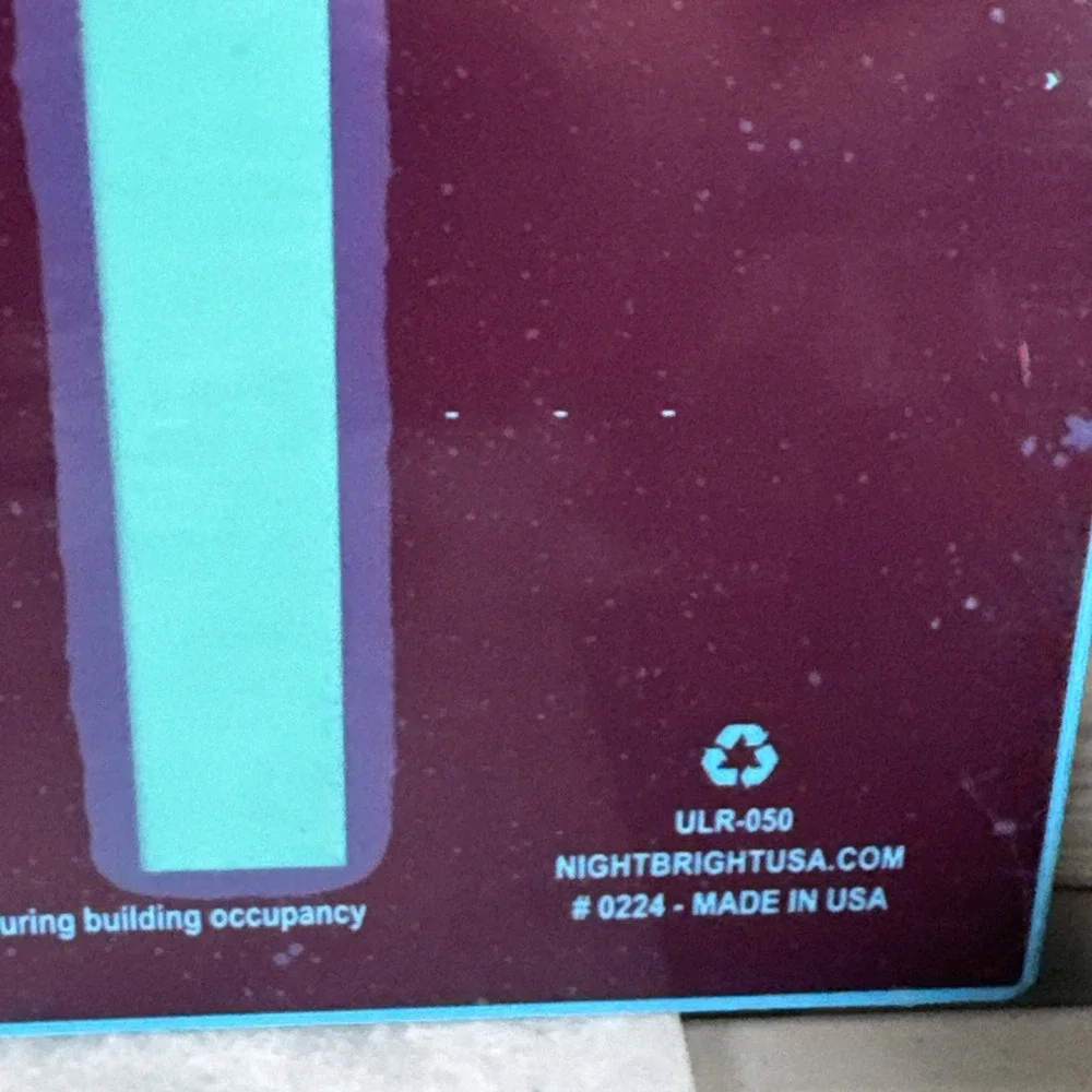 Red Photoluminescent Exit Sign - UL 924 Approved Aluminum - Part ULR-050
